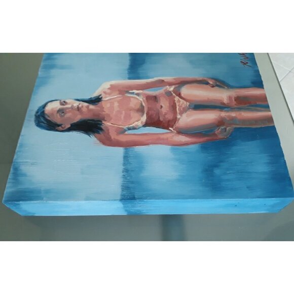 "Presence" Original oil painting on Cradled Wood Panel 8"w x 10"h x 1.5"d - Picture 5 of 7